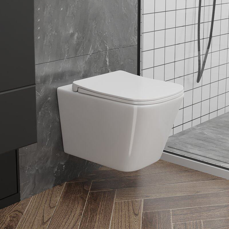 Modern Wall Mount Toilet Bowl One-Piece Urine Toilet for Washroom 14"L x 20"W x 13"H Toilet Only Clearhalo 'Bathroom Remodel & Bathroom Fixtures' 'Home Improvement' 'home_improvement' 'home_improvement_toilets' 'Toilets & Bidets' 'Toilets' 6741038