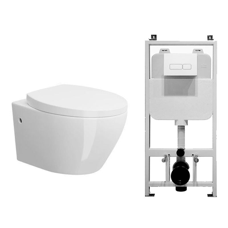 Modern Wall Mount Toilet Bowl One-Piece Urine Toilet for Washroom 14"L x 20"W x 11"H Toilet with Tanker Clearhalo 'Bathroom Remodel & Bathroom Fixtures' 'Home Improvement' 'home_improvement' 'home_improvement_toilets' 'Toilets & Bidets' 'Toilets' 6741051