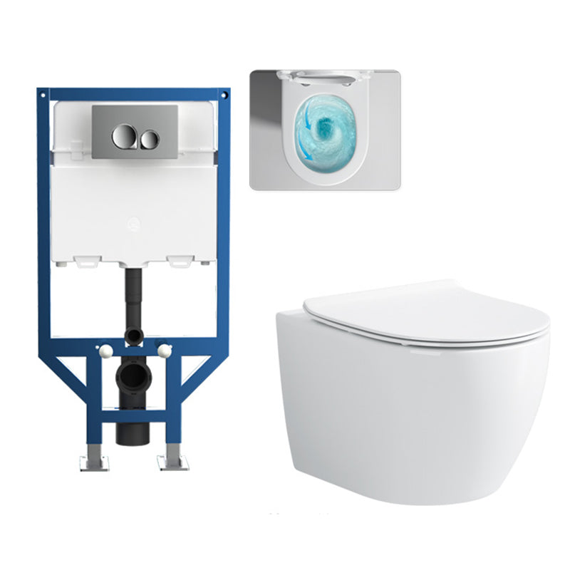 Modern Wall Mount Toilet Bowl One-Piece Urine Toilet for Bathroom Toilet with Freestanding Tanker Clearhalo 'Bathroom Remodel & Bathroom Fixtures' 'Home Improvement' 'home_improvement' 'home_improvement_toilets' 'Toilets & Bidets' 'Toilets' 6741065