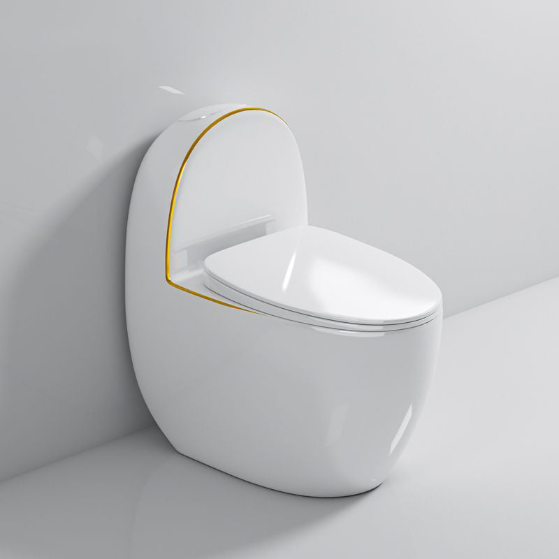 Polished Finish Floor Mounted Toilet Siphon Jet Modern Toilet Bowl White Clearhalo 'Bathroom Remodel & Bathroom Fixtures' 'Home Improvement' 'home_improvement' 'home_improvement_toilets' 'Toilets & Bidets' 'Toilets' 6741080