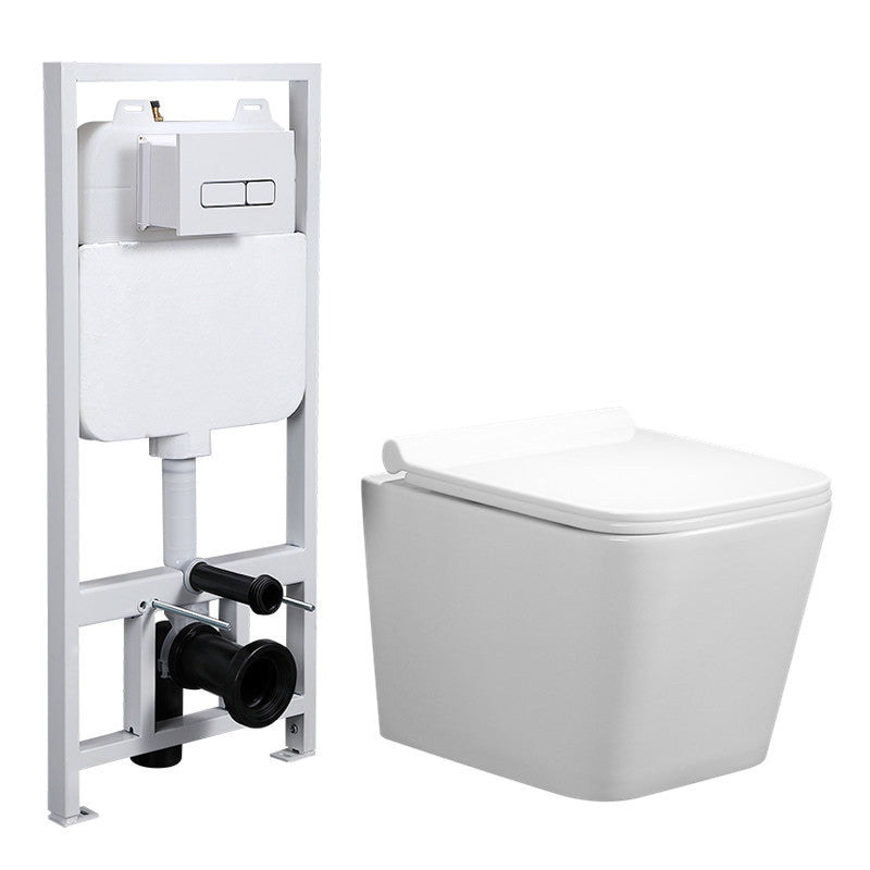 Modern Wall Hung Toilet Bowl One-Piece Urine Toilet with Seat for Washroom 13"L x 20"W x 14"H Toilet with High Tanker Clearhalo 'Bathroom Remodel & Bathroom Fixtures' 'Home Improvement' 'home_improvement' 'home_improvement_toilets' 'Toilets & Bidets' 'Toilets' 6741111