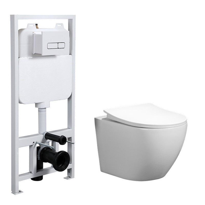 Modern Wall Hung Toilet Bowl One-Piece Urine Toilet with Seat for Washroom 14"L x 19"W x 13"H Toilet with High Tanker Clearhalo 'Bathroom Remodel & Bathroom Fixtures' 'Home Improvement' 'home_improvement' 'home_improvement_toilets' 'Toilets & Bidets' 'Toilets' 6741112