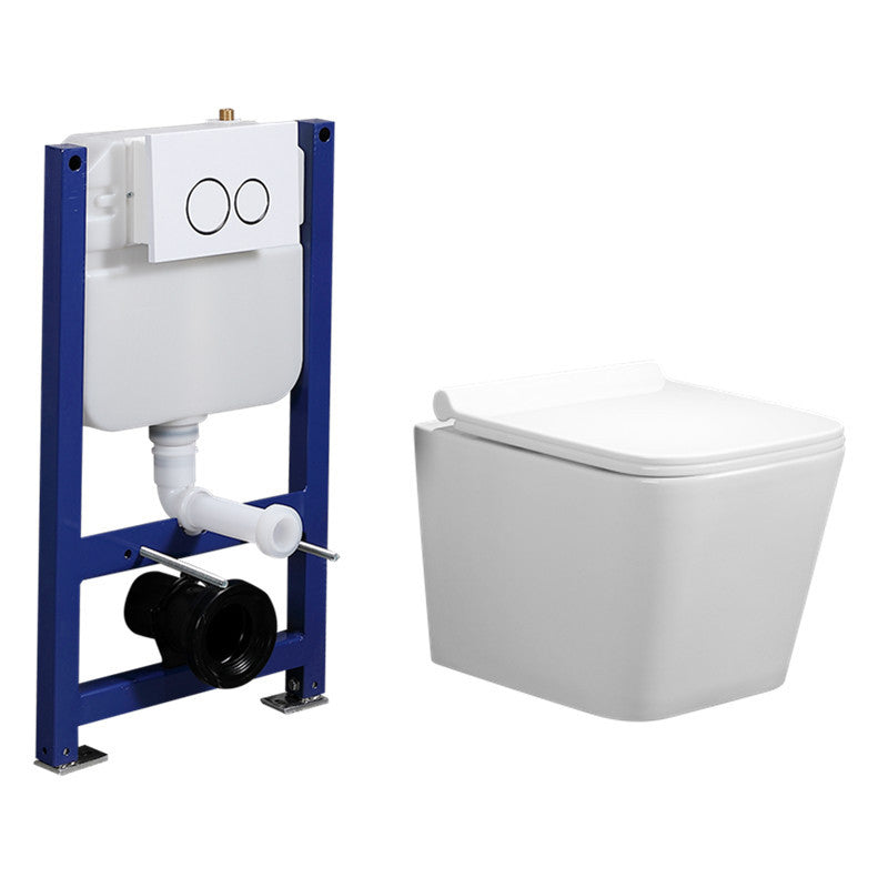 Modern Wall Hung Toilet Bowl One-Piece Urine Toilet with Seat for Washroom 13"L x 20"W x 14"H Toilet with Low Tanker Clearhalo 'Bathroom Remodel & Bathroom Fixtures' 'Home Improvement' 'home_improvement' 'home_improvement_toilets' 'Toilets & Bidets' 'Toilets' 6741116