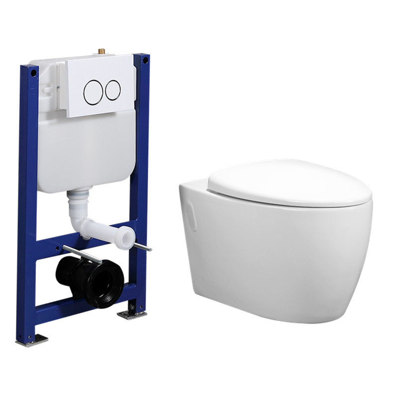 Modern Wall Hung Toilet Bowl One-Piece Urine Toilet with Seat for Washroom 15"L x 23"W x 13"H Toilet with Low Tanker Clearhalo 'Bathroom Remodel & Bathroom Fixtures' 'Home Improvement' 'home_improvement' 'home_improvement_toilets' 'Toilets & Bidets' 'Toilets' 6741120