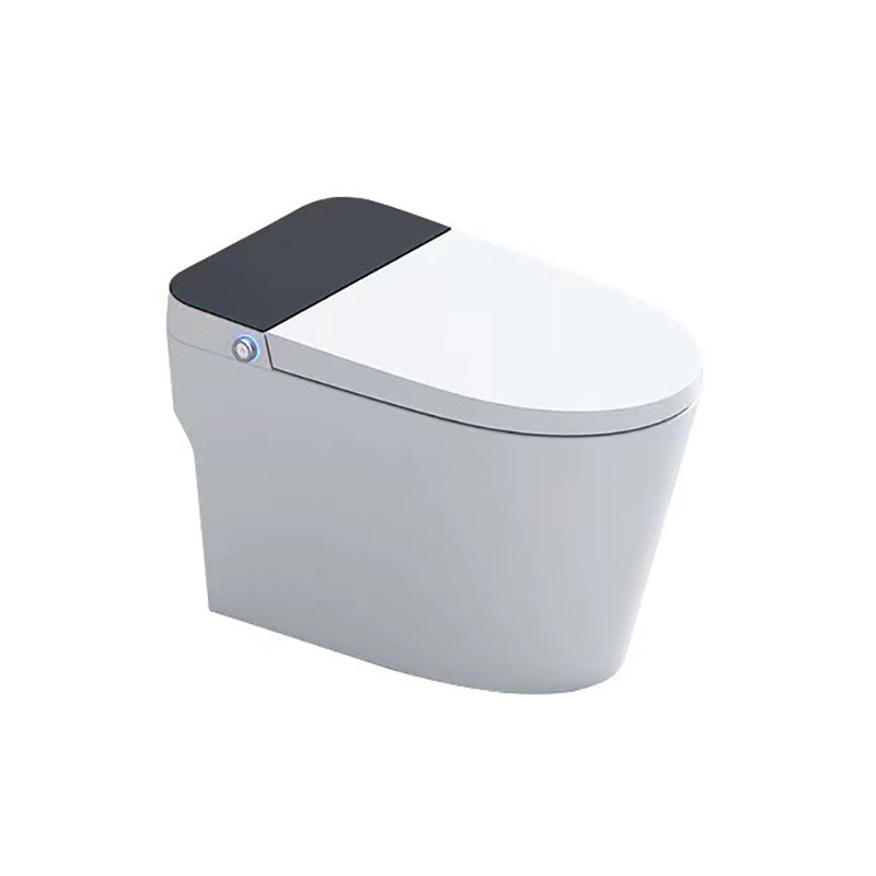 Elongated ABS Siphon Jet Toilet Bowl White One Piece Toilet with Heated Seat Dryer Not Included (Standard) Clearhalo 'Bathroom Remodel & Bathroom Fixtures' 'Home Improvement' 'home_improvement' 'home_improvement_toilets' 'Toilets & Bidets' 'Toilets' 6741135