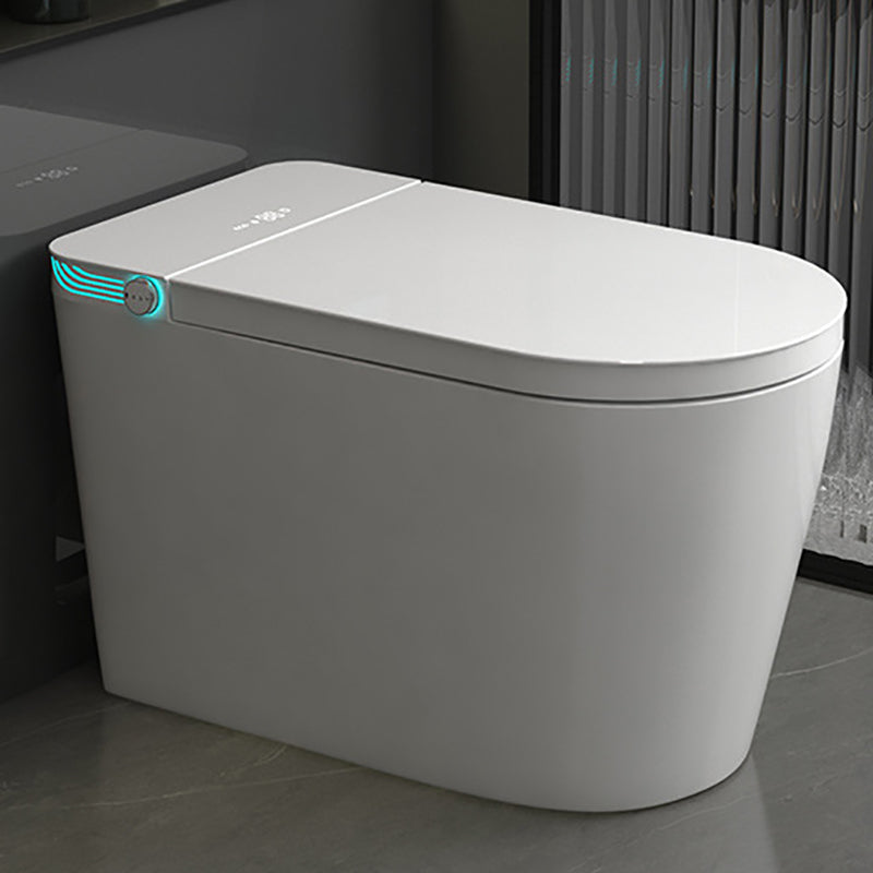 Contemporary Siphon Jet Toilet Bowl Polished Finish All-In-One Toilet White Clearhalo 'Bathroom Remodel & Bathroom Fixtures' 'Home Improvement' 'home_improvement' 'home_improvement_toilets' 'Toilets & Bidets' 'Toilets' 6741153