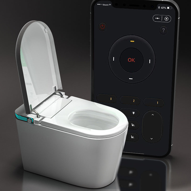 Contemporary Siphon Jet Toilet Bowl Polished Finish All-In-One Toilet Clearhalo 'Bathroom Remodel & Bathroom Fixtures' 'Home Improvement' 'home_improvement' 'home_improvement_toilets' 'Toilets & Bidets' 'Toilets' 6741167