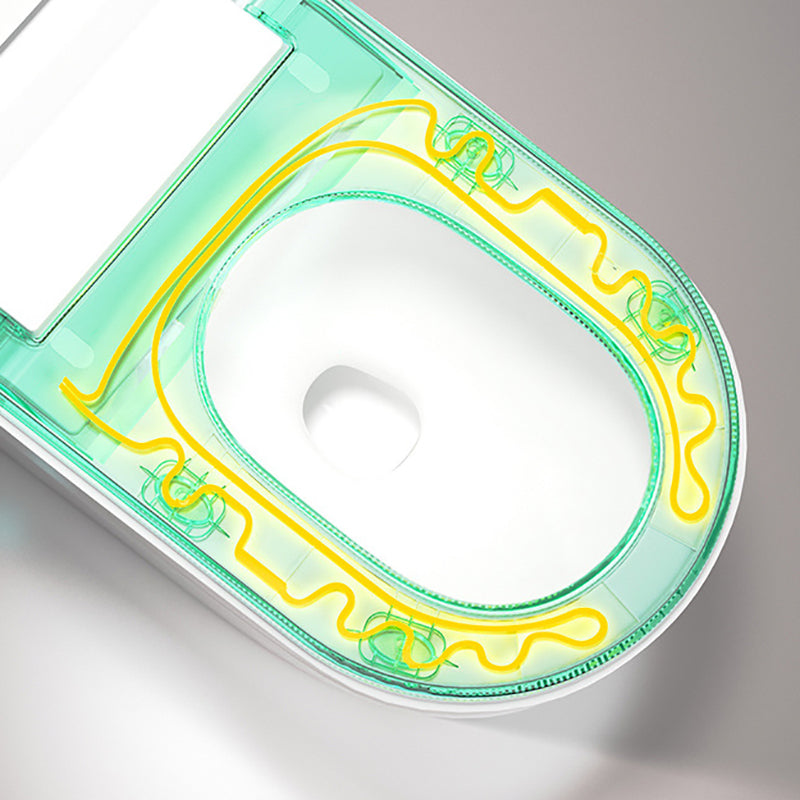 Contemporary Siphon Jet Toilet Bowl Polished Finish All-In-One Toilet Clearhalo 'Bathroom Remodel & Bathroom Fixtures' 'Home Improvement' 'home_improvement' 'home_improvement_toilets' 'Toilets & Bidets' 'Toilets' 6741170