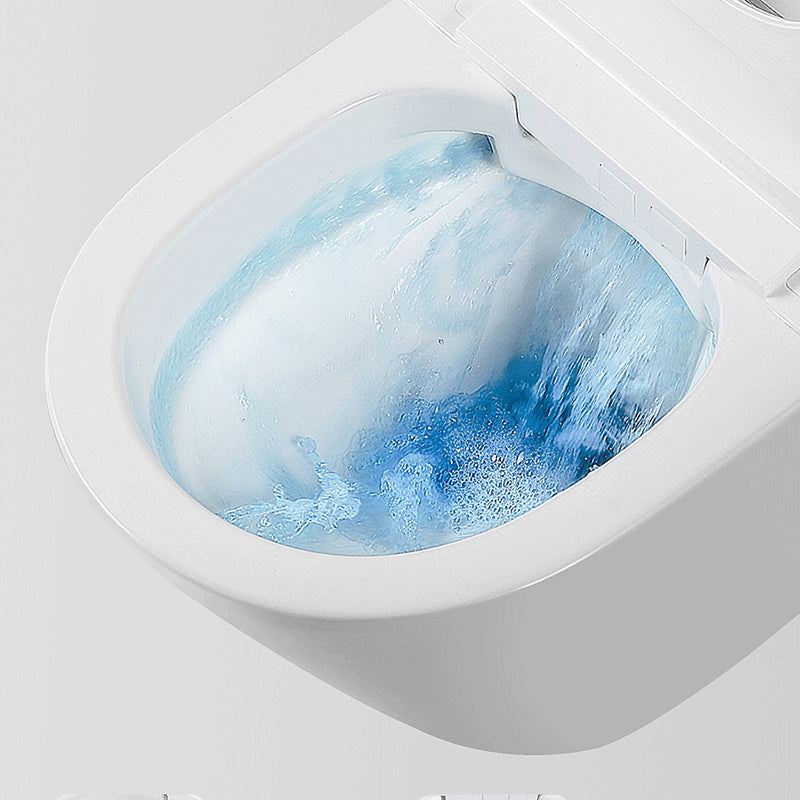 Modern Wall Hung Toilet Bowl Polished Finish Toilet with Heated Seat Clearhalo 'Bathroom Remodel & Bathroom Fixtures' 'Home Improvement' 'home_improvement' 'home_improvement_toilets' 'Toilets & Bidets' 'Toilets' 6741179