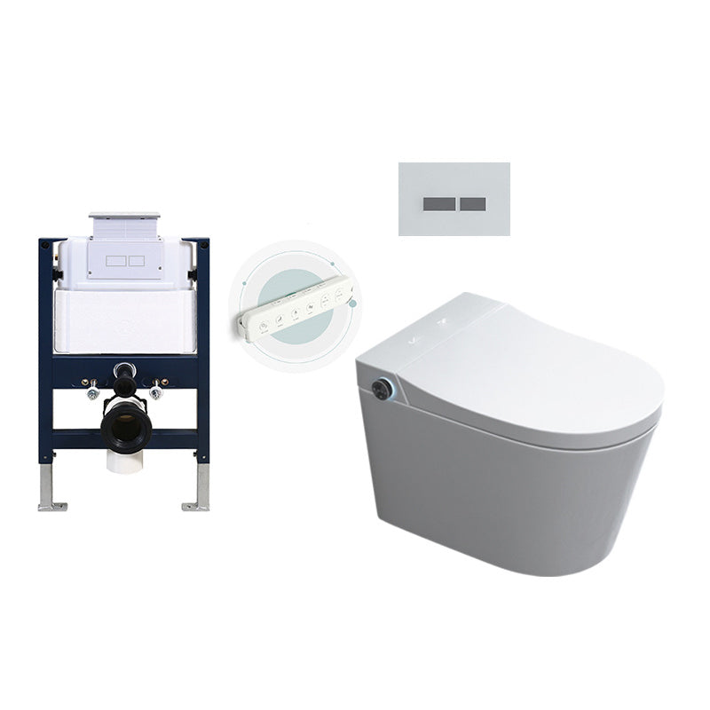 Modern Siphon Jet Flush Toilet One-Piece Wall Mount Toilet for Bathroom White Automatic Lid Toilet with Low Tanker Clearhalo 'Bathroom Remodel & Bathroom Fixtures' 'Home Improvement' 'home_improvement' 'home_improvement_toilets' 'Toilets & Bidets' 'Toilets' 6741199