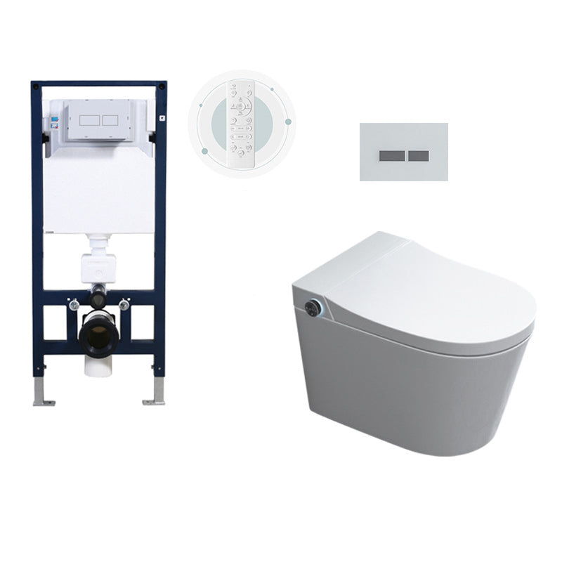 Modern Siphon Jet Flush Toilet One-Piece Wall Mount Toilet for Bathroom White Manual Flip Toilet with High Tanker Clearhalo 'Bathroom Remodel & Bathroom Fixtures' 'Home Improvement' 'home_improvement' 'home_improvement_toilets' 'Toilets & Bidets' 'Toilets' 6741201