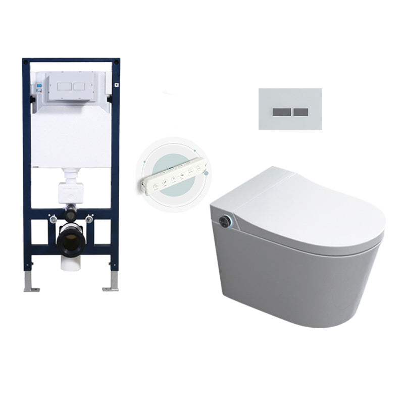 Modern Siphon Jet Flush Toilet One-Piece Wall Mount Toilet for Bathroom White Automatic Lid Toilet with High Tanker Clearhalo 'Bathroom Remodel & Bathroom Fixtures' 'Home Improvement' 'home_improvement' 'home_improvement_toilets' 'Toilets & Bidets' 'Toilets' 6741203