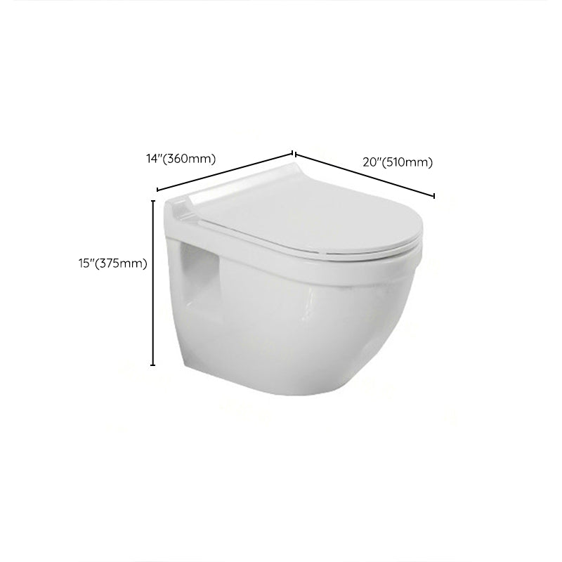 Modern Wall Hung Toilet One-Piece Urine Toilet with Seat for Washroom Clearhalo 'Bathroom Remodel & Bathroom Fixtures' 'Home Improvement' 'home_improvement' 'home_improvement_toilets' 'Toilets & Bidets' 'Toilets' 6741231