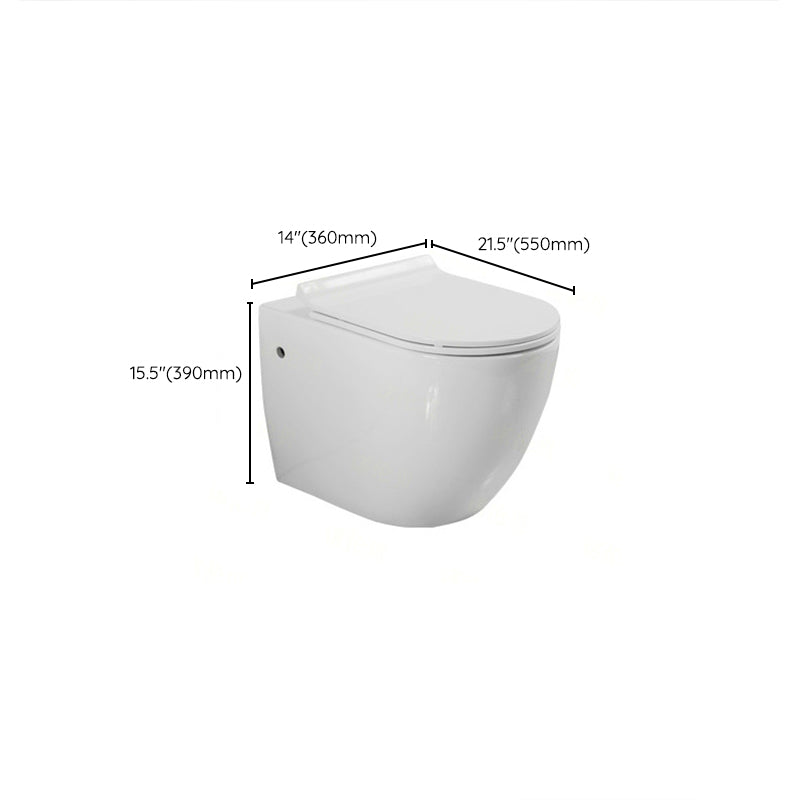 Modern Wall Hung Toilet One-Piece Urine Toilet with Seat for Washroom Clearhalo 'Bathroom Remodel & Bathroom Fixtures' 'Home Improvement' 'home_improvement' 'home_improvement_toilets' 'Toilets & Bidets' 'Toilets' 6741236