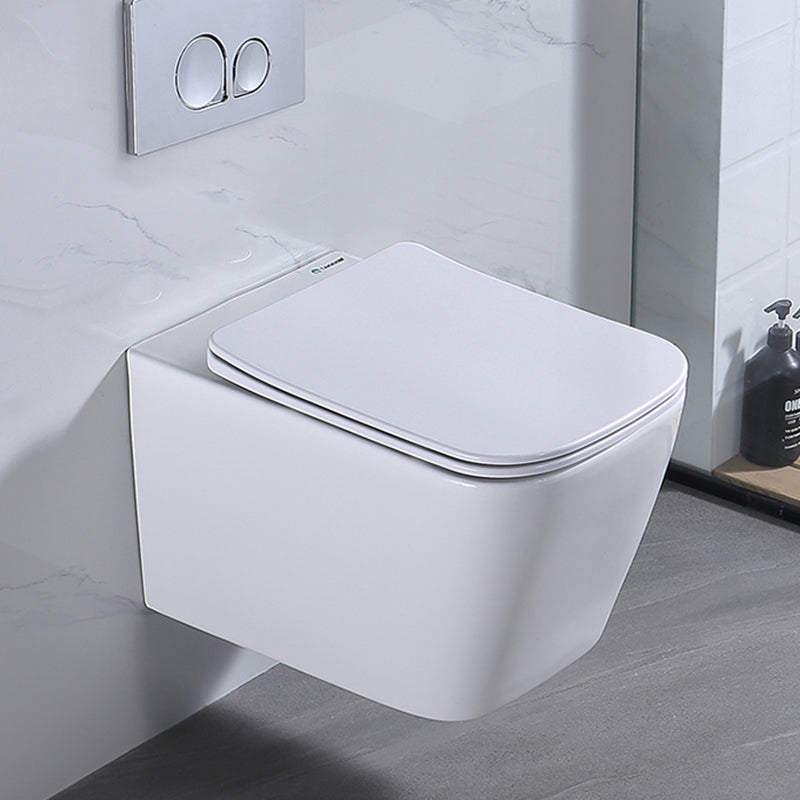 Modern Wall Hung Toilet Bowl 1-Piece Urine Toilet with Seat for Washroom 13"L x 21"W x 13"H Toilet Only Clearhalo 'Bathroom Remodel & Bathroom Fixtures' 'Home Improvement' 'home_improvement' 'home_improvement_toilets' 'Toilets & Bidets' 'Toilets' 6741240