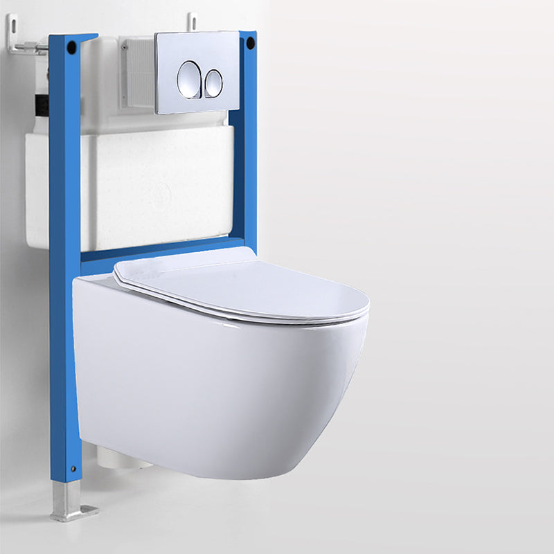 Modern Wall Hung Toilet Bowl 1-Piece Urine Toilet with Seat for Washroom Clearhalo 'Bathroom Remodel & Bathroom Fixtures' 'Home Improvement' 'home_improvement' 'home_improvement_toilets' 'Toilets & Bidets' 'Toilets' 6741257