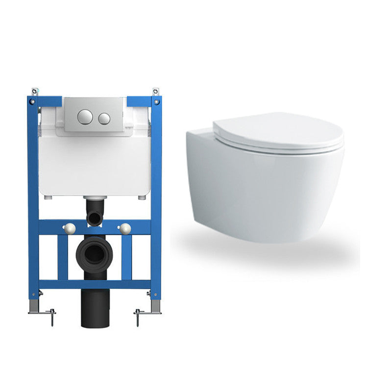 Modern Wall Hung Toilet Bowl 1-Piece Urine Toilet with Seat for Washroom 14"L x 20"W x 14"H Toilet with Low Tanker Clearhalo 'Bathroom Remodel & Bathroom Fixtures' 'Home Improvement' 'home_improvement' 'home_improvement_toilets' 'Toilets & Bidets' 'Toilets' 6741258