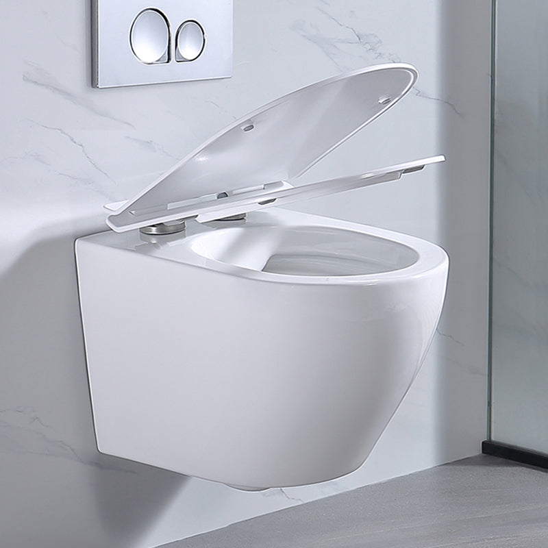 Modern Wall Hung Toilet Bowl 1-Piece Urine Toilet with Seat for Washroom Clearhalo 'Bathroom Remodel & Bathroom Fixtures' 'Home Improvement' 'home_improvement' 'home_improvement_toilets' 'Toilets & Bidets' 'Toilets' 6741262