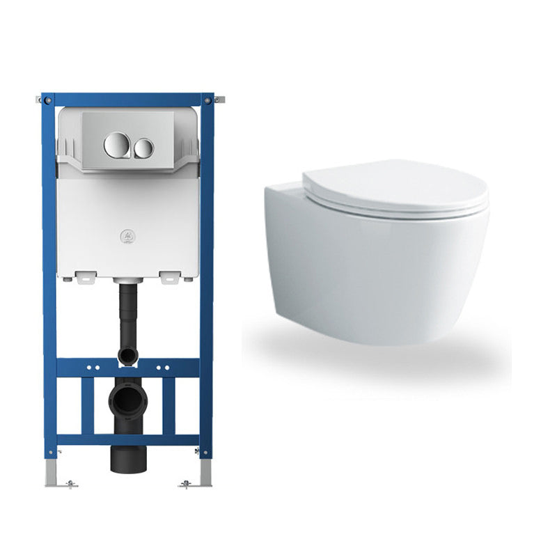 Modern Wall Hung Toilet Bowl 1-Piece Urine Toilet with Seat for Washroom 14"L x 20"W x 14"H Toilet with High Tanker Clearhalo 'Bathroom Remodel & Bathroom Fixtures' 'Home Improvement' 'home_improvement' 'home_improvement_toilets' 'Toilets & Bidets' 'Toilets' 6741267