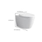 Modern Wall Hung Toilet Bowl 1-Piece Urine Toilet with Seat for Washroom Clearhalo 'Bathroom Remodel & Bathroom Fixtures' 'Home Improvement' 'home_improvement' 'home_improvement_toilets' 'Toilets & Bidets' 'Toilets' 6741275