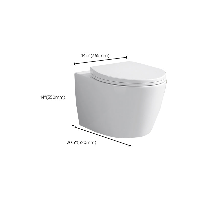 Modern Wall Hung Toilet Bowl 1-Piece Urine Toilet with Seat for Washroom Clearhalo 'Bathroom Remodel & Bathroom Fixtures' 'Home Improvement' 'home_improvement' 'home_improvement_toilets' 'Toilets & Bidets' 'Toilets' 6741275
