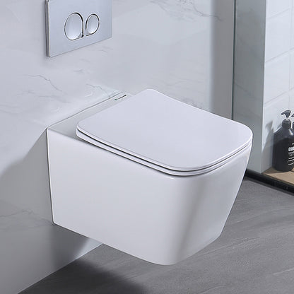 Modern Wall Hung Toilet Bowl One-Piece Urine Toilet with Seat for Bathroom 13"L x 21"W x 13"H Toilet Only