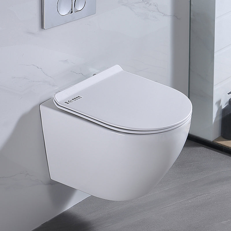 Modern Wall Hung Toilet Bowl One-Piece Urine Toilet with Seat for Bathroom 14"L x 19"W x 13"H Toilet Only Clearhalo 'Bathroom Remodel & Bathroom Fixtures' 'Home Improvement' 'home_improvement' 'home_improvement_toilets' 'Toilets & Bidets' 'Toilets' 6741281