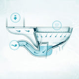 Modern Wall Hung Toilet Bowl One-Piece Urine Toilet with Seat for Bathroom Clearhalo 'Bathroom Remodel & Bathroom Fixtures' 'Home Improvement' 'home_improvement' 'home_improvement_toilets' 'Toilets & Bidets' 'Toilets' 6741288