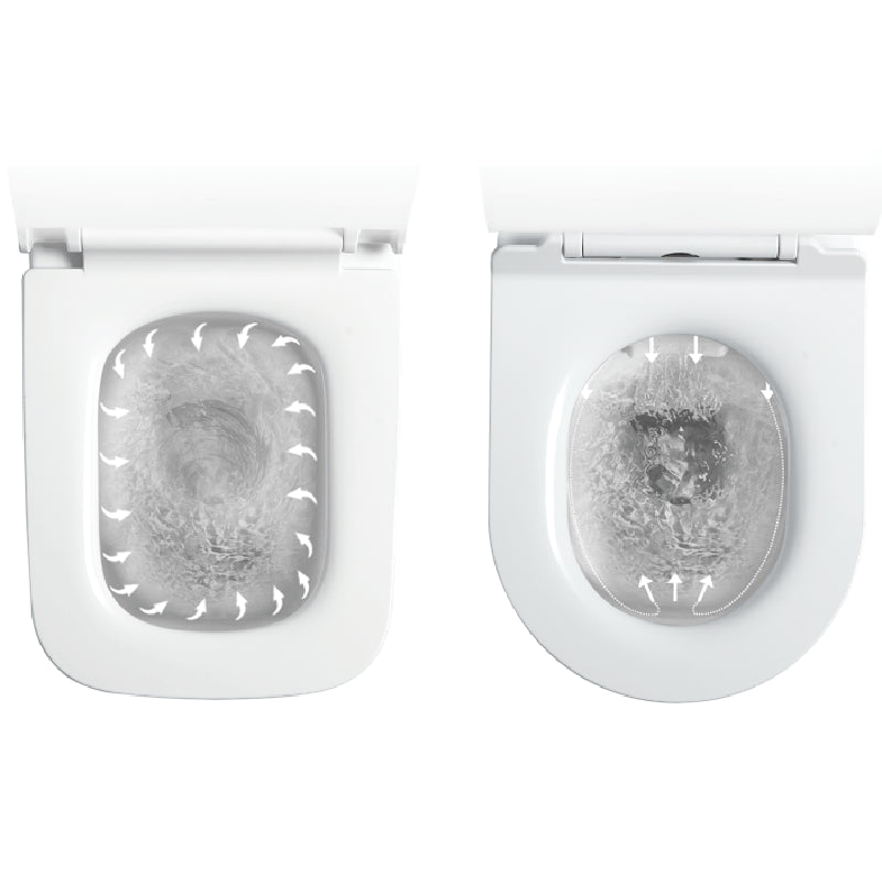 Modern White Siphon Jet Flush Toilet One-Piece Wall-mount Toilet for Bathroom Clearhalo 'Bathroom Remodel & Bathroom Fixtures' 'Home Improvement' 'home_improvement' 'home_improvement_toilets' 'Toilets & Bidets' 'Toilets' 6741332