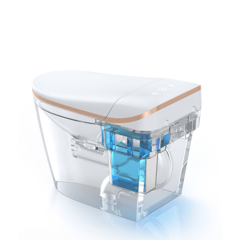 Elongated All-In-One Toilet Bowl Siphon Jet Contemporary Toilet Clearhalo 'Bathroom Remodel & Bathroom Fixtures' 'Home Improvement' 'home_improvement' 'home_improvement_toilets' 'Toilets & Bidets' 'Toilets' 6741358