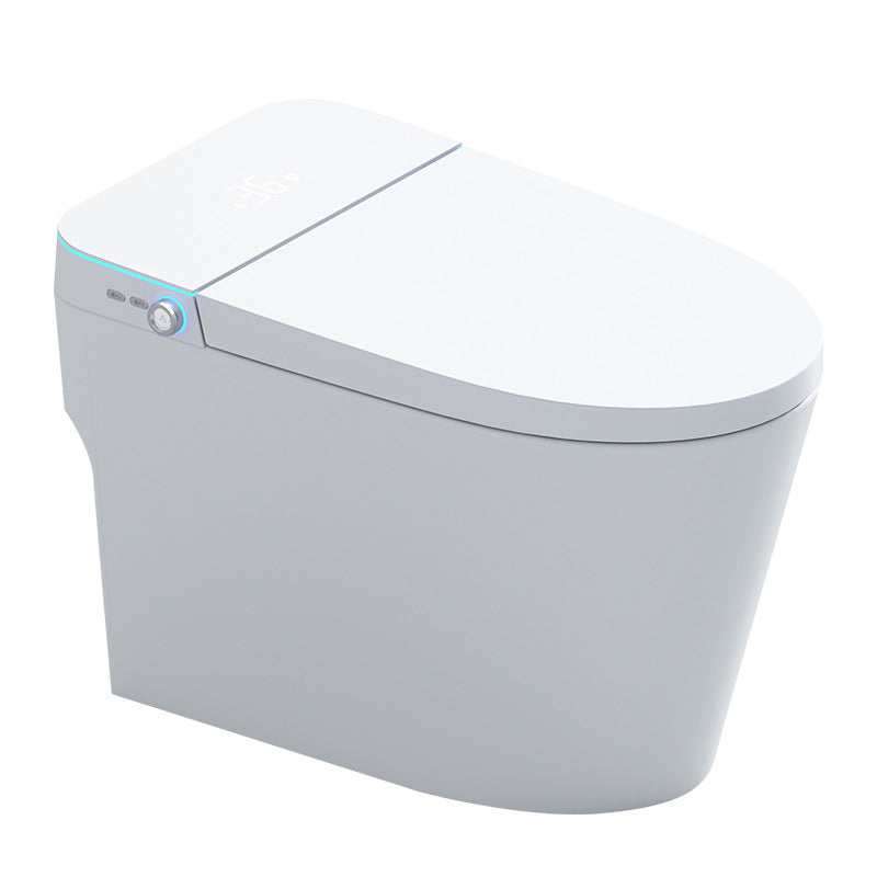 Polished Finish ABS Toilet Siphon Jet Contemporary Toilet Bowl with Heated Seat White Clearhalo 'Bathroom Remodel & Bathroom Fixtures' 'Home Improvement' 'home_improvement' 'home_improvement_toilets' 'Toilets & Bidets' 'Toilets' 6741372