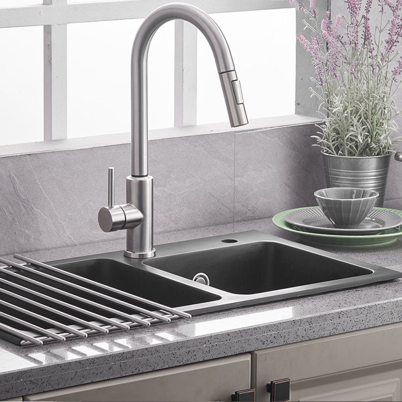 1-Handle Faucet Touch Stainless Steel with Water Dispenser Standard Kitchen Faucet Silver Touchless Clearhalo 'Home Improvement' 'home_improvement' 'home_improvement_kitchen_faucets' 'Kitchen Faucets' 'Kitchen Remodel & Kitchen Fixtures' 'Kitchen Sinks & Faucet Components' 'kitchen_faucets' 6742710