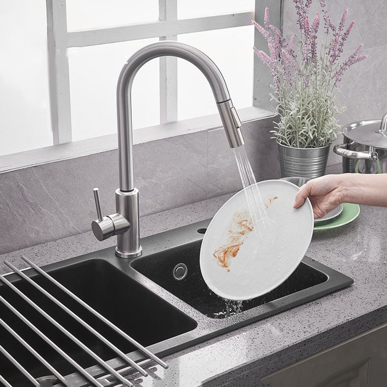 1-Handle Faucet Touch Stainless Steel with Water Dispenser Standard Kitchen Faucet Clearhalo 'Home Improvement' 'home_improvement' 'home_improvement_kitchen_faucets' 'Kitchen Faucets' 'Kitchen Remodel & Kitchen Fixtures' 'Kitchen Sinks & Faucet Components' 'kitchen_faucets' 6742715
