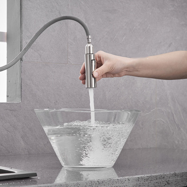 1-Handle Faucet Touch Stainless Steel with Water Dispenser Standard Kitchen Faucet Clearhalo 'Home Improvement' 'home_improvement' 'home_improvement_kitchen_faucets' 'Kitchen Faucets' 'Kitchen Remodel & Kitchen Fixtures' 'Kitchen Sinks & Faucet Components' 'kitchen_faucets' 6742716