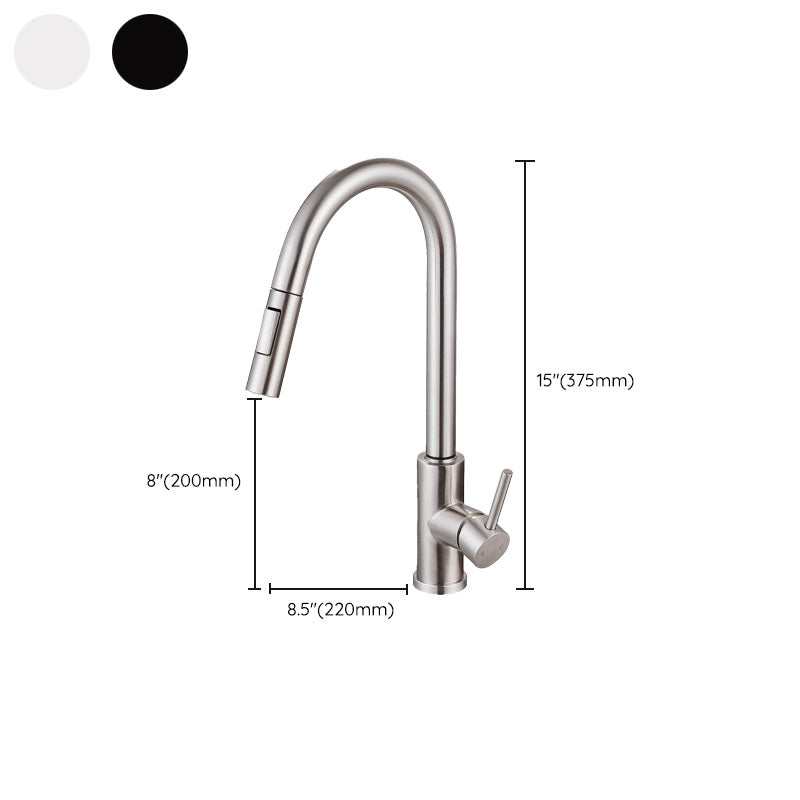 1-Handle Faucet Touch Stainless Steel with Water Dispenser Standard Kitchen Faucet Clearhalo 'Home Improvement' 'home_improvement' 'home_improvement_kitchen_faucets' 'Kitchen Faucets' 'Kitchen Remodel & Kitchen Fixtures' 'Kitchen Sinks & Faucet Components' 'kitchen_faucets' 6742722