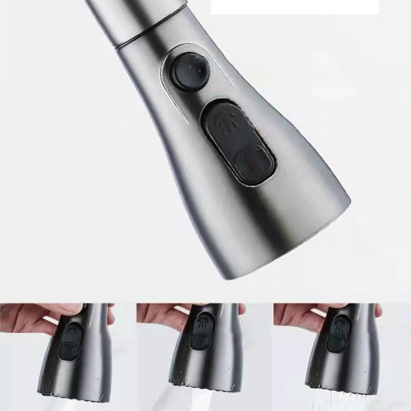 Contemporary Retractable Faucet Copper Single Handle High Arc Faucet for Kitchen Clearhalo 'Home Improvement' 'home_improvement' 'home_improvement_kitchen_faucets' 'Kitchen Faucets' 'Kitchen Remodel & Kitchen Fixtures' 'Kitchen Sinks & Faucet Components' 'kitchen_faucets' 6742743