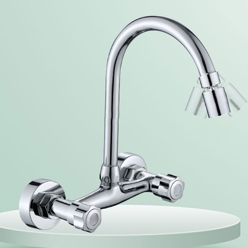 Modern Bar Faucet Brass Knob Handle Swivel Spout Wall Mounted Pot Filler Faucet Clearhalo 'Home Improvement' 'home_improvement' 'home_improvement_kitchen_faucets' 'Kitchen Faucets' 'Kitchen Remodel & Kitchen Fixtures' 'Kitchen Sinks & Faucet Components' 'kitchen_faucets' 6742757