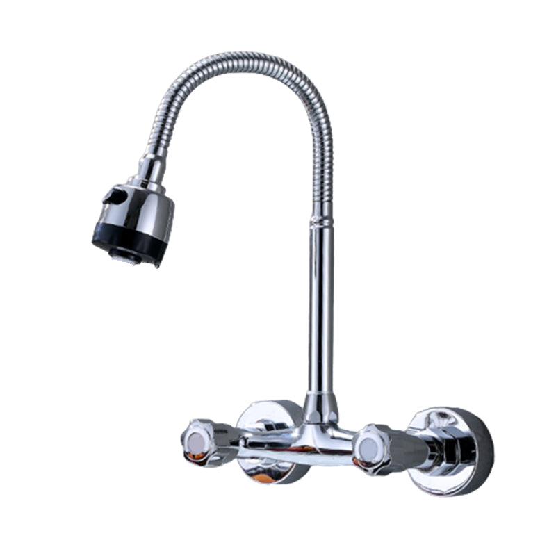 Modern Bar Faucet Brass Knob Handle Swivel Spout Wall Mounted Pot Filler Faucet Clearhalo 'Home Improvement' 'home_improvement' 'home_improvement_kitchen_faucets' 'Kitchen Faucets' 'Kitchen Remodel & Kitchen Fixtures' 'Kitchen Sinks & Faucet Components' 'kitchen_faucets' 6742762