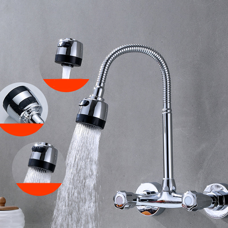 Modern Bar Faucet Brass Knob Handle Swivel Spout Wall Mounted Pot Filler Faucet Clearhalo 'Home Improvement' 'home_improvement' 'home_improvement_kitchen_faucets' 'Kitchen Faucets' 'Kitchen Remodel & Kitchen Fixtures' 'Kitchen Sinks & Faucet Components' 'kitchen_faucets' 6742767