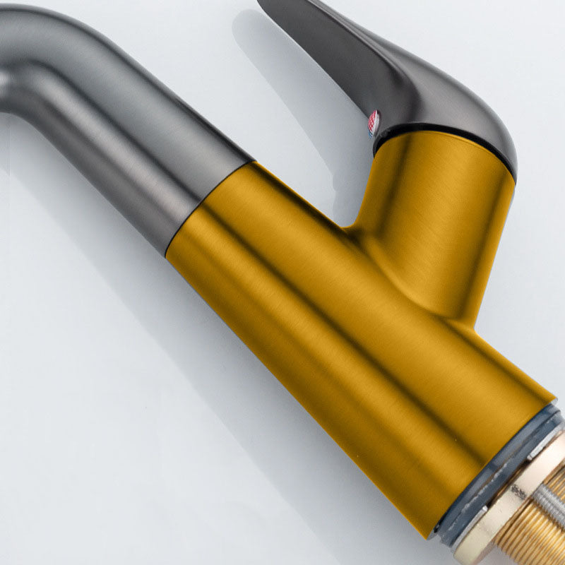 Modern Sink Faucet Solid Color Vessel Sink Faucet for Bathroom Clearhalo 'Bathroom Remodel & Bathroom Fixtures' 'Bathroom Sink Faucets' 'Bathroom Sinks & Faucet Components' 'bathroom_sink_faucets' 'Home Improvement' 'home_improvement' 'home_improvement_bathroom_sink_faucets' 6742795