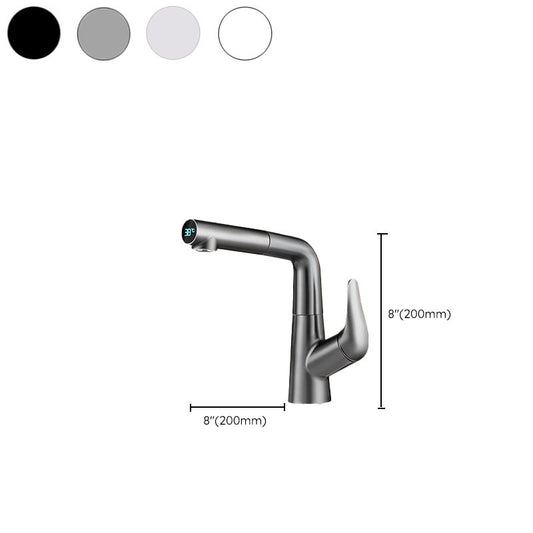 Modern Sink Faucet Solid Color Vessel Sink Faucet for Bathroom Clearhalo 'Bathroom Remodel & Bathroom Fixtures' 'Bathroom Sink Faucets' 'Bathroom Sinks & Faucet Components' 'bathroom_sink_faucets' 'Home Improvement' 'home_improvement' 'home_improvement_bathroom_sink_faucets' 6742801