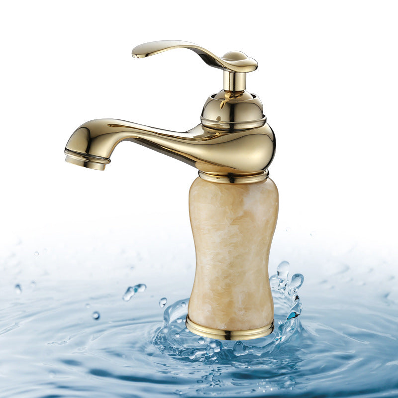 Luxury Vessel Faucet Brass Lever Handles Low Arc Basin Lavatory Faucet Clearhalo 'Bathroom Remodel & Bathroom Fixtures' 'Bathroom Sink Faucets' 'Bathroom Sinks & Faucet Components' 'bathroom_sink_faucets' 'Home Improvement' 'home_improvement' 'home_improvement_bathroom_sink_faucets' 6742826