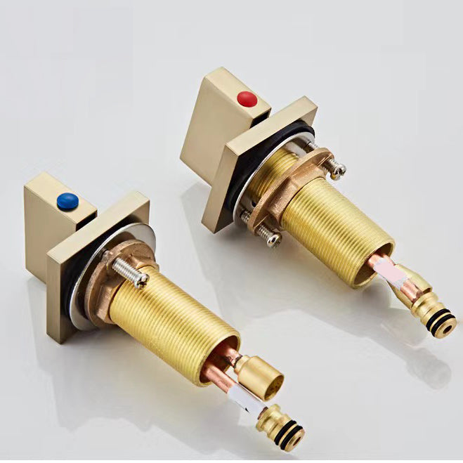 Modern Style Faucet Widespread Faucets with Double Cross Handles Clearhalo 'Bathroom Remodel & Bathroom Fixtures' 'Bathroom Sink Faucets' 'Bathroom Sinks & Faucet Components' 'bathroom_sink_faucets' 'Home Improvement' 'home_improvement' 'home_improvement_bathroom_sink_faucets' 6742847