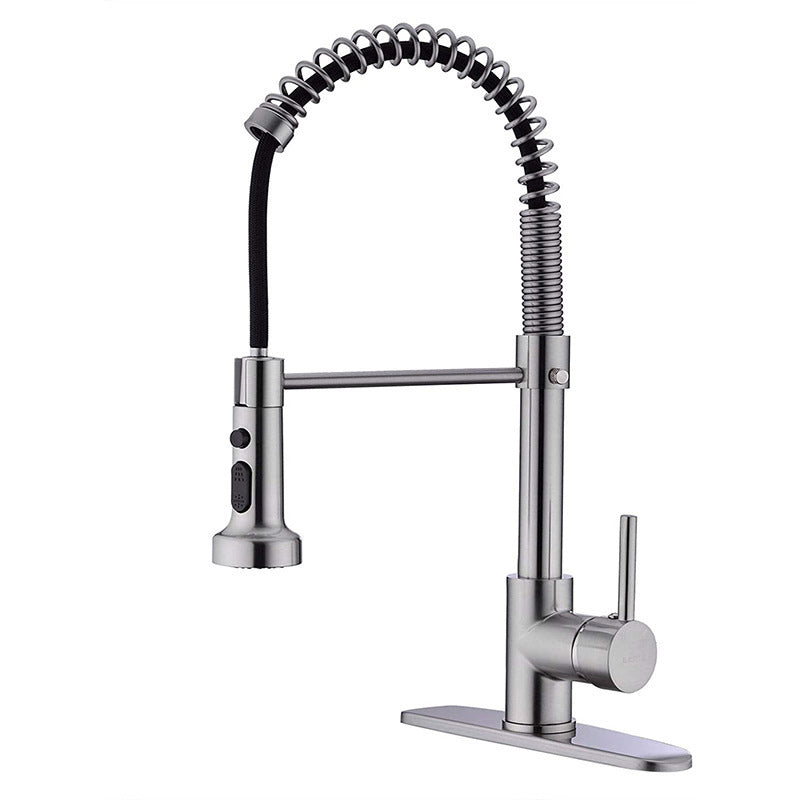 Modern Farmhouse Spring Spout One Handle Kitchen Standard Faucet High Arch Water Filler Clearhalo 'Home Improvement' 'home_improvement' 'home_improvement_kitchen_faucets' 'Kitchen Faucets' 'Kitchen Remodel & Kitchen Fixtures' 'Kitchen Sinks & Faucet Components' 'kitchen_faucets' 6742892