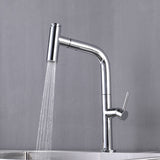 Modern Pull Down Single Handle Kitchen Faucet 1 Hold Faucet with Pull Out Sprayer Clearhalo 'Home Improvement' 'home_improvement' 'home_improvement_kitchen_faucets' 'Kitchen Faucets' 'Kitchen Remodel & Kitchen Fixtures' 'Kitchen Sinks & Faucet Components' 'kitchen_faucets' 6742896