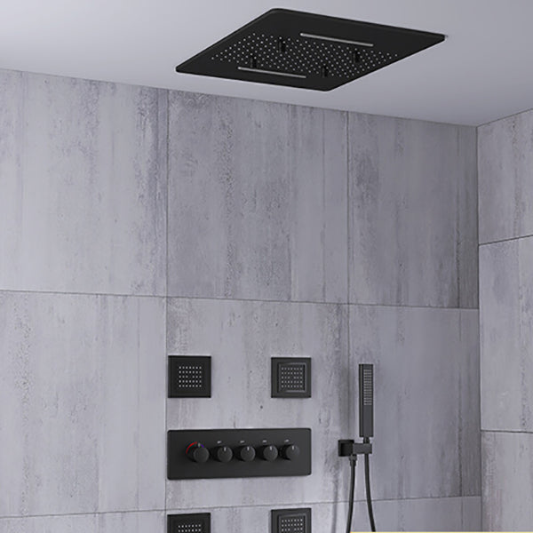 All-copper Concealed Shower Set In-wall Bathroom Minimalist Waterfall Shower Clearhalo 'Bathroom Remodel & Bathroom Fixtures' 'Home Improvement' 'home_improvement' 'home_improvement_shower_faucets' 'Shower Faucets & Systems' 'shower_faucets' 'Showers & Bathtubs Plumbing' 'Showers & Bathtubs' 6742930