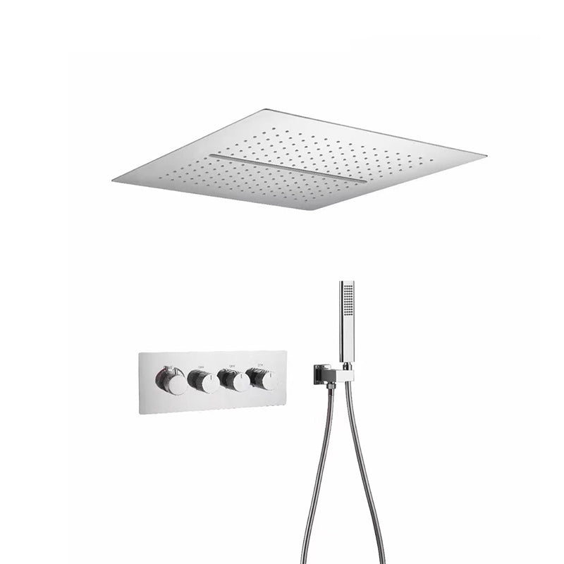 All-copper Concealed Shower Set In-wall Bathroom Minimalist Waterfall Shower Silver 3 Clearhalo 'Bathroom Remodel & Bathroom Fixtures' 'Home Improvement' 'home_improvement' 'home_improvement_shower_faucets' 'Shower Faucets & Systems' 'shower_faucets' 'Showers & Bathtubs Plumbing' 'Showers & Bathtubs' 6742934