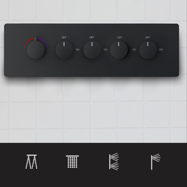 All-copper Concealed Shower Set In-wall Bathroom Minimalist Waterfall Shower Clearhalo 'Bathroom Remodel & Bathroom Fixtures' 'Home Improvement' 'home_improvement' 'home_improvement_shower_faucets' 'Shower Faucets & Systems' 'shower_faucets' 'Showers & Bathtubs Plumbing' 'Showers & Bathtubs' 6742936