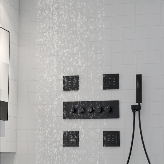 All-copper Concealed Shower Set In-wall Bathroom Minimalist Waterfall Shower Clearhalo 'Bathroom Remodel & Bathroom Fixtures' 'Home Improvement' 'home_improvement' 'home_improvement_shower_faucets' 'Shower Faucets & Systems' 'shower_faucets' 'Showers & Bathtubs Plumbing' 'Showers & Bathtubs' 6742940