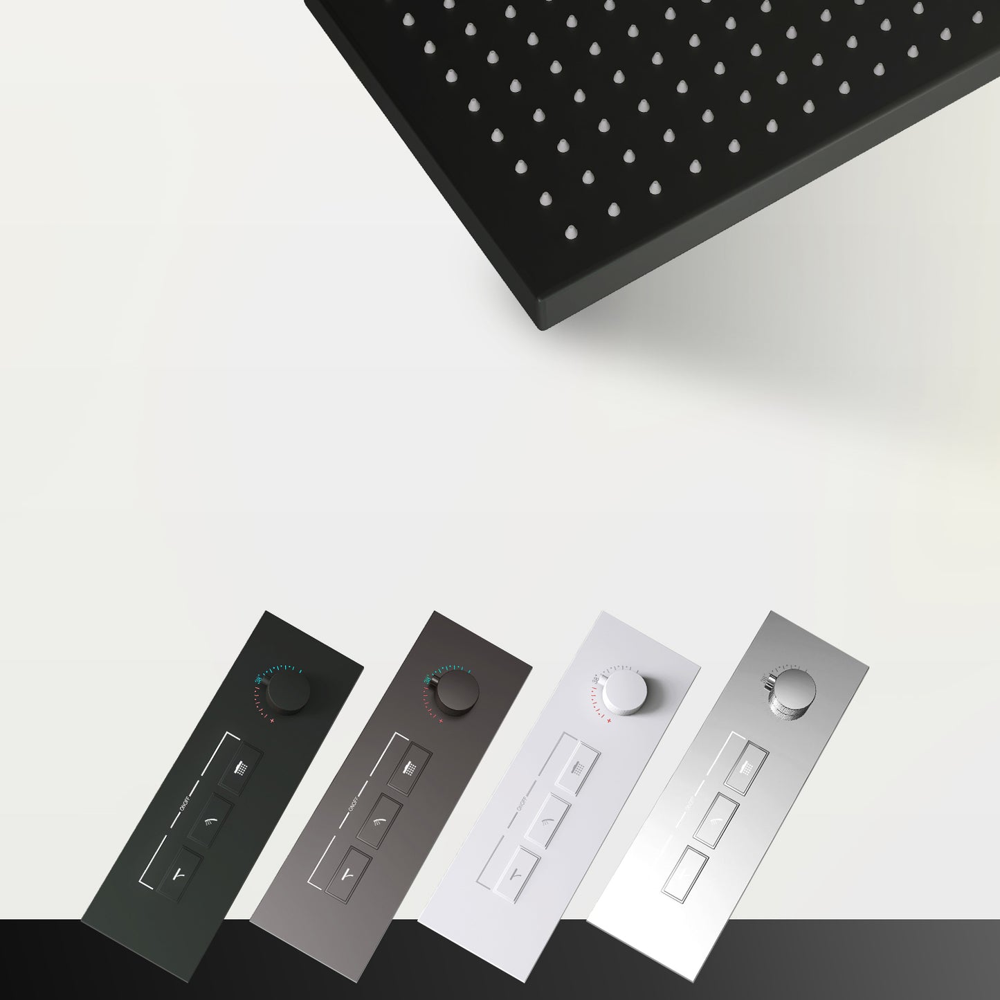 Minimalist Concealed Shower Set Recessed Push Button Wall Diverter Clearhalo 'Bathroom Remodel & Bathroom Fixtures' 'Home Improvement' 'home_improvement' 'home_improvement_shower_faucets' 'Shower Faucets & Systems' 'shower_faucets' 'Showers & Bathtubs Plumbing' 'Showers & Bathtubs' 6742964